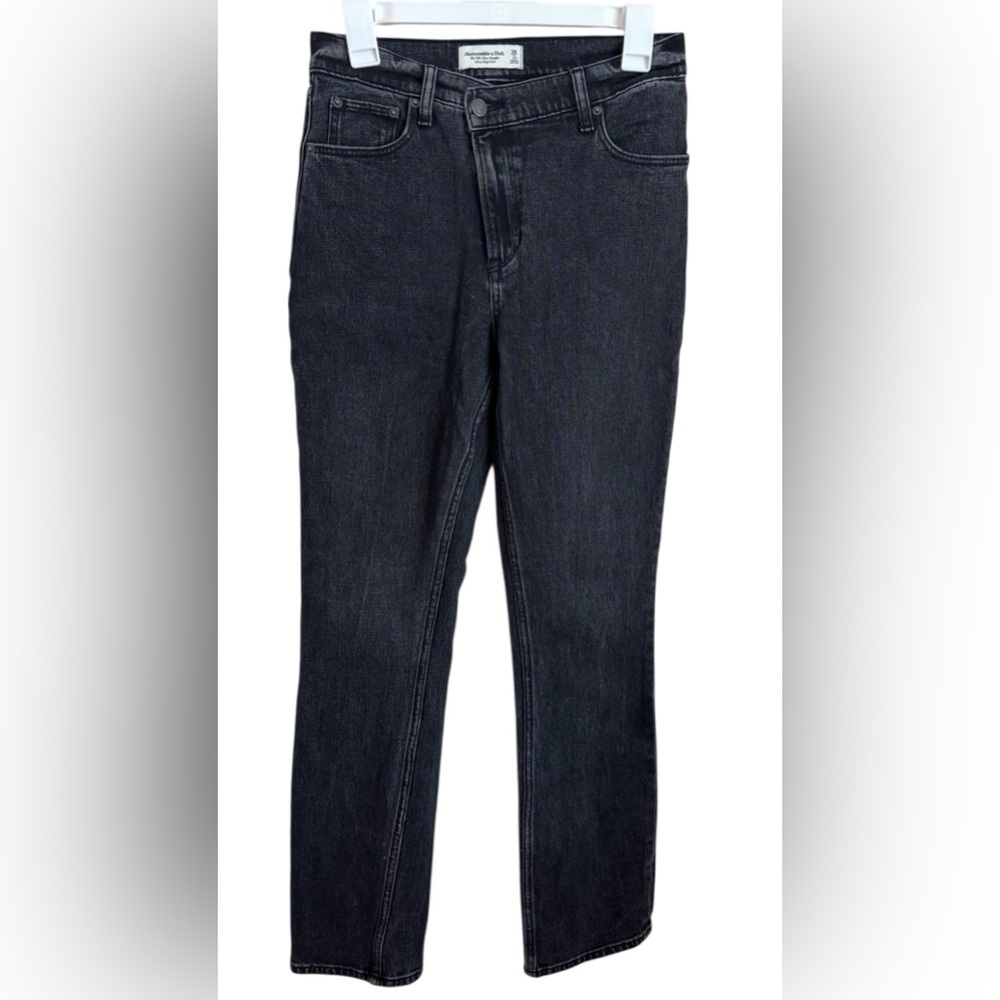 Abercrombie & Fitch Jeans 90s Slim Straight Leg Ultra High Rise Dark GraySize 26